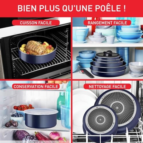 51rgydblncl. ac 1.jpg Tefal Ingenio Batterie de cuisine 10 pièces, Revêtement antiadhésif, Cuisine en famille