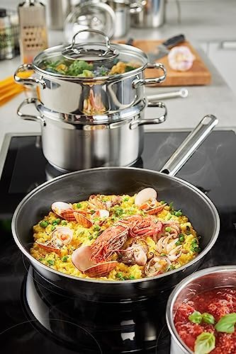 51v0rv1varl. ac .jpg RÖSLE ELEGANCE Set de 3 Poêles à Frire Inox Anti-Adhésif - Convient pour Induction et Lave-Vaisselle - Cuisine Professio