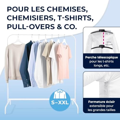 51xrxkkneml. ac .jpg CLEANmaxx Repassage automatique de chemises PRO | Innovant & efficace pour chemises, chemisiers & t-shirts | Simplifie l