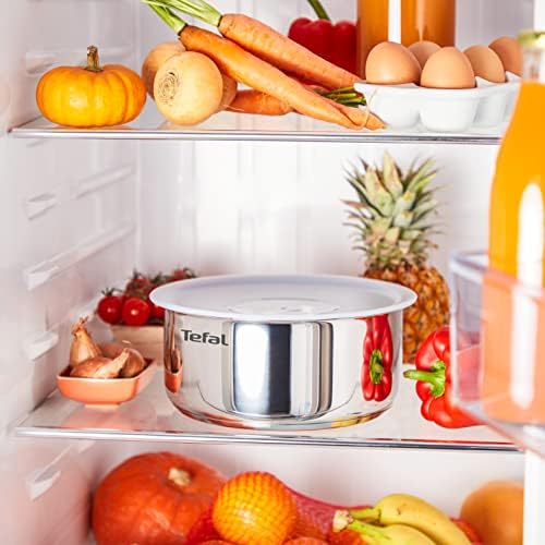 51b2tt2uful. ac .jpg Tefal Ingenio Batterie de cuisine 8 pièces acier inoxydable haute qualité, induction et faitout 24 cm, cocottes et poêle