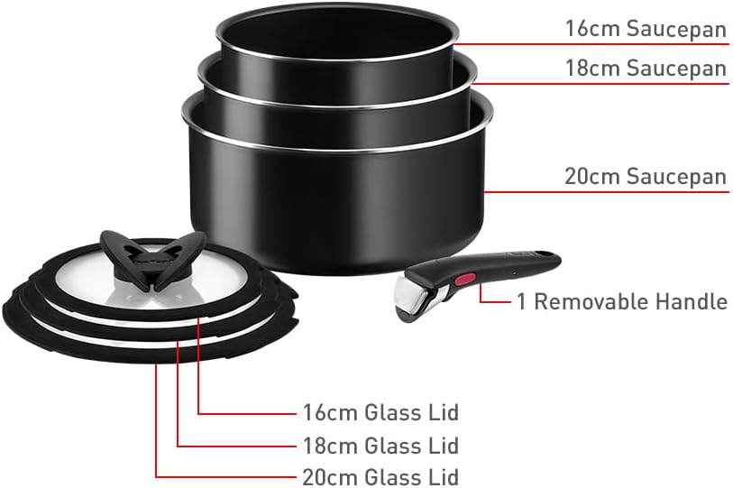 51bvc l4ful. ac 1.jpg Tefal Ingenio Batterie de cuisine 10 pièces, Revêtement antiadhésif, Cuisine en famille