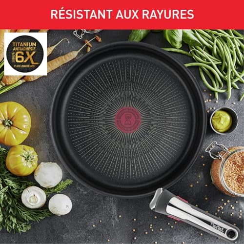 51ksle4wbql. ac .jpg Tefal Ingenio Unlimited - Batterie de cuisine 8 pièces, Convient aux Familles Actives - Poêle 28 cm & Casseroles 16/18/2