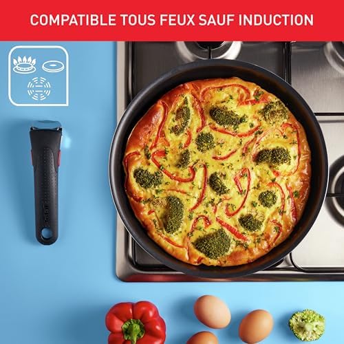 51kbrvqixfl. ac 1.jpg Tefal Ingenio Batterie de cuisine 10 pièces, Revêtement antiadhésif, Cuisine en famille