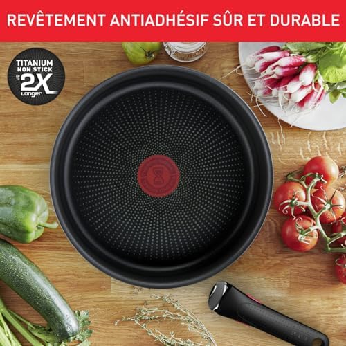 51r3stm7v1l. ac .jpg Tefal Ingenio Emotion L897SK04 Batterie de cuisine 20 pièces, induction, antiadhésif, empilable, compatible lave-vaissel