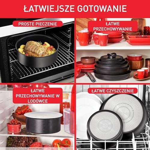 51uu yzp7vl. ac .jpg Tefal Ingenio Unlimited - Batterie de cuisine 8 pièces, Convient aux Familles Actives - Poêle 28 cm & Casseroles 16/18/2