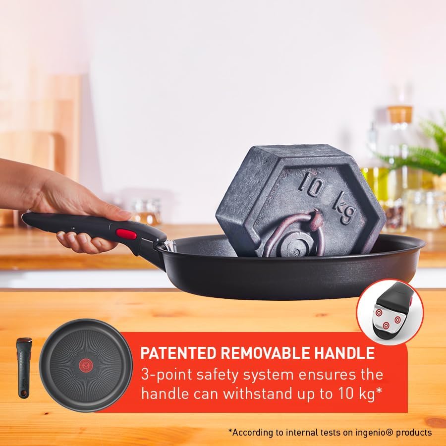 61kftxpjonl. ac 1.jpg Tefal Ingenio Batterie de cuisine 10 pièces, Revêtement antiadhésif, Cuisine en famille
