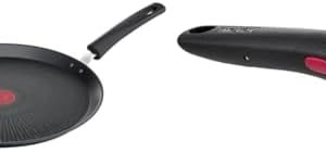 Crêpes Tefal Poêle induction 28 cm antiadhésif résistant aux rayures & poignée amovible Ingenio, sécurité 3 points