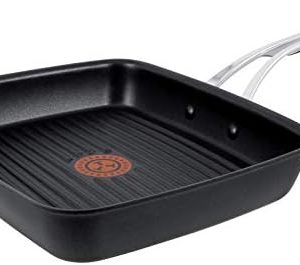 Poêle grill Tefal Jamie Oliver - Aluminum anodisé dur - 23 x 27 cm, Noir - Antiadhésif - Cuisine en famille - Réduction