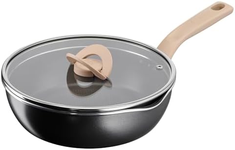 31p9gx5asgl. ac .jpg Poêle Tefal Duetto A7040863, Induction, Revêtement antiadhésif, Acier inoxydable 18/10, Garantie 10 ans