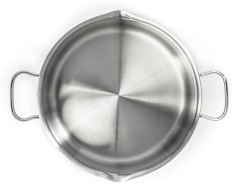 31ekzsav4vl. ac .jpg Casseroles Tefal Duetto A7054463 Induction 20cm Acier Inoxydable Filtre Verre Garantie 10 Ans