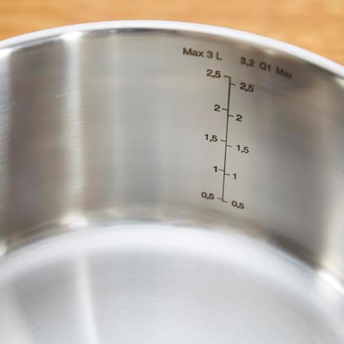 31ybhqw xwl. ac .jpg Casseroles Tefal Duetto A7054463 Induction 20cm Acier Inoxydable Filtre Verre Garantie 10 Ans