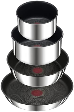 41aqxolqxrl. ac .jpg Tefal Ingenio Preference Batterie de Cuisine 15 Pièces induction Acier Inoxydable Antiadhésif Empilable Compatible Lave-