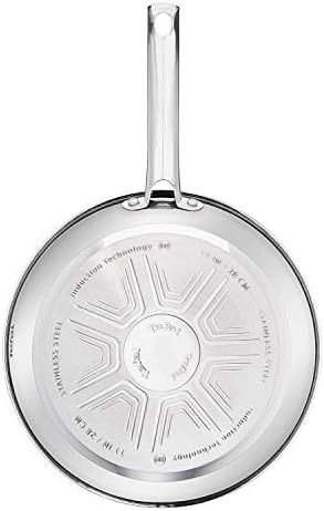 41qintqfv3l. ac .jpg Poêle Tefal Duetto A7040863, Induction, Revêtement antiadhésif, Acier inoxydable 18/10, Garantie 10 ans