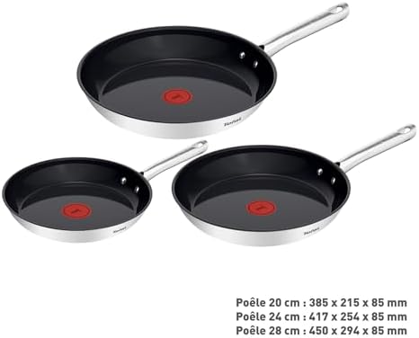 41yara9f8l. ac .jpg Tefal Duetto On Batterie de 3 Poêles 20/24/28cm, Garantie de 10 Ans, Revêtement Antiadhésif Go Ceram G766S334