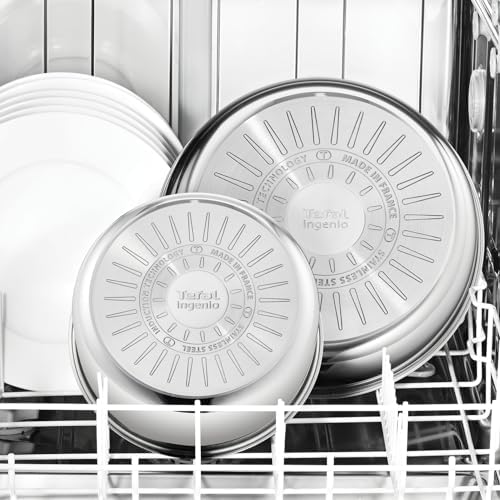 514qccrkol. ac .jpg Tefal Ingenio Preference Batterie de Cuisine 15 Pièces induction Acier Inoxydable Antiadhésif Empilable Compatible Lave-