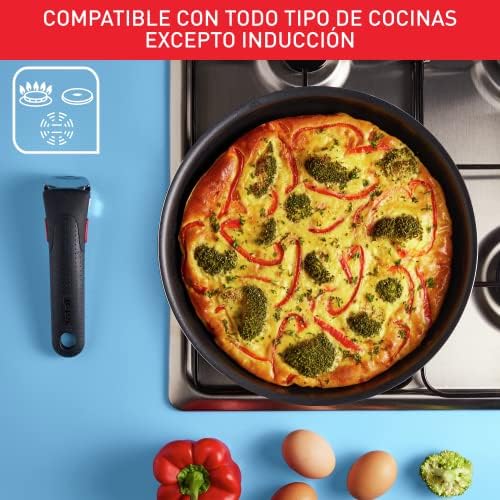 51uwhi6ul0l. ac .jpg Poêles Tefal Ingenio Easy On Lot de 3, antiadhésifs et revêtus de titane, pour cuisiniers débutants, idéaux pour le dîne