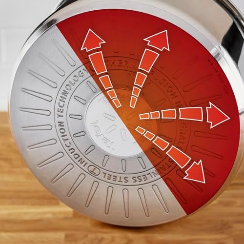 51klidqbl6l. ac .jpg Tefal Ingenio Preference Batterie de Cuisine 15 Pièces induction Acier Inoxydable Antiadhésif Empilable Compatible Lave-